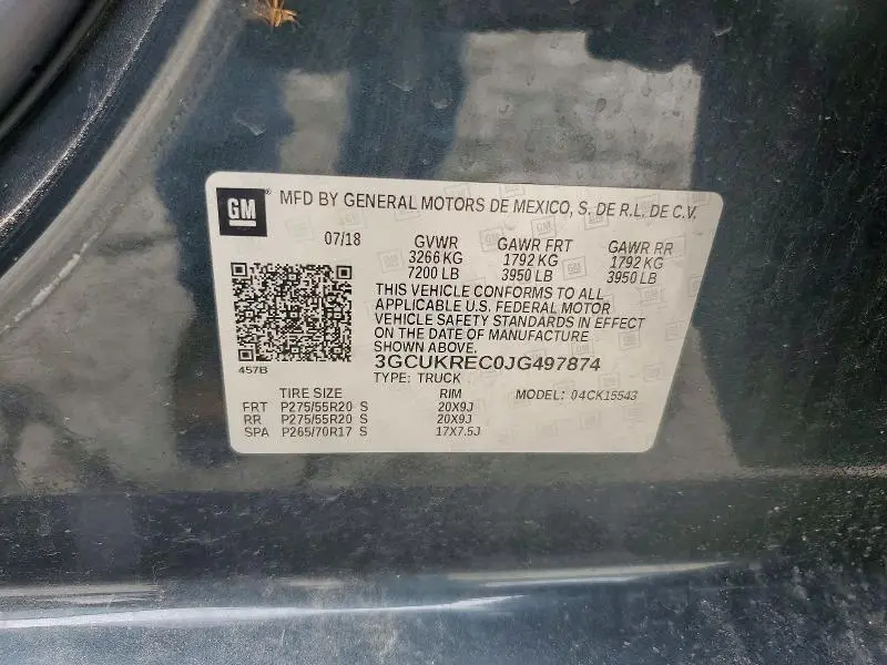 2018 CHEVROLET SILVERADO K1500 LT  