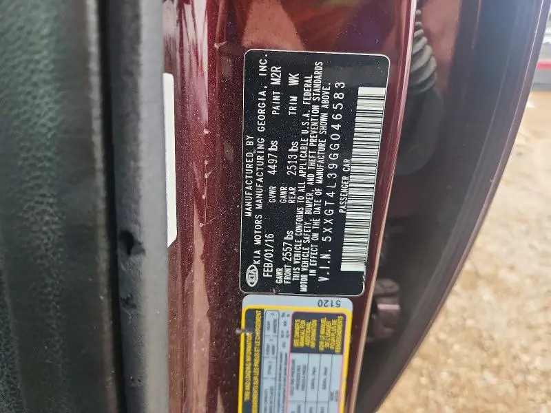 2016 KIA OPTIMA LX  