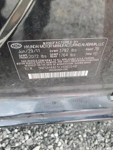 2012 HYUNDAI ELANTRA GLS  