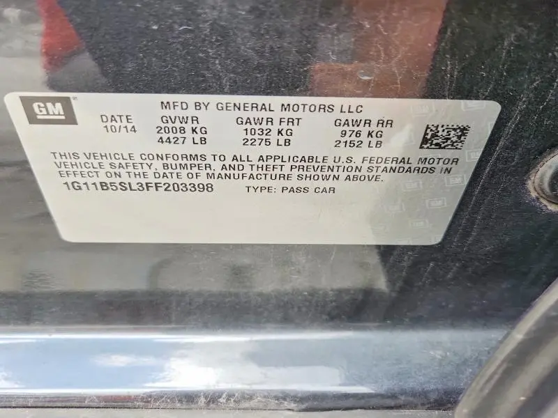 2015 CHEVROLET MALIBU LS  