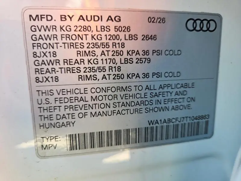2026 AUDI Q3 S-LINE  