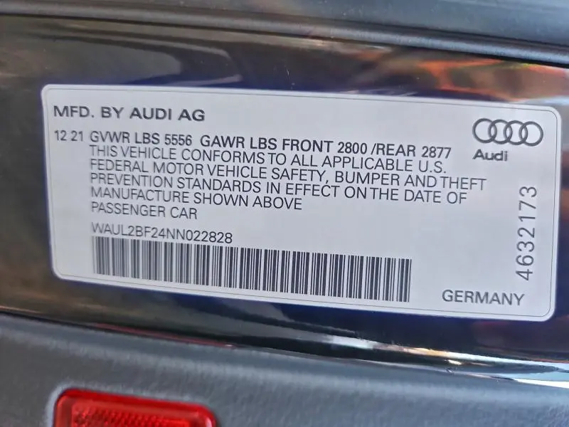 2022 AUDI A6 PREMIUM PLUS  