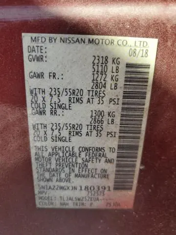 2018 NISSAN MURANO S  