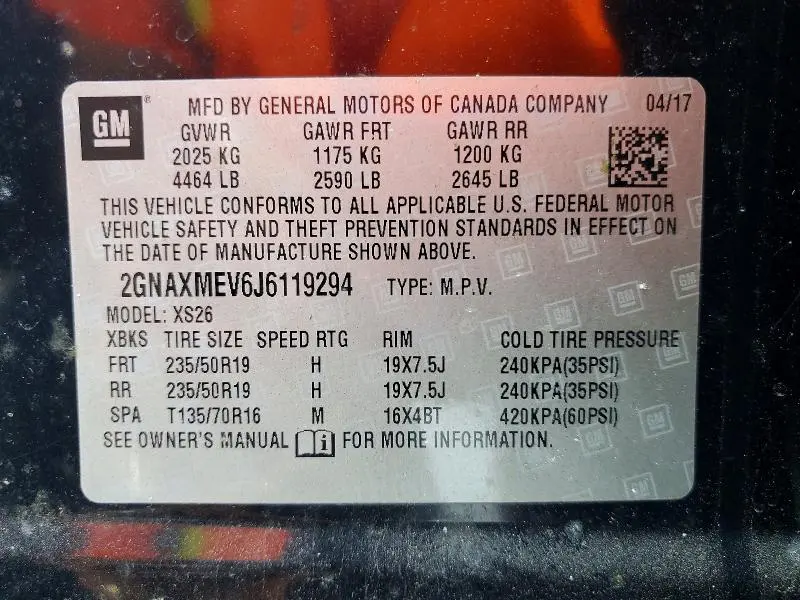 2018 CHEVROLET EQUINOX PREMIER  