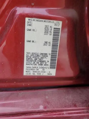 2018 NISSAN ALTIMA 2.5  