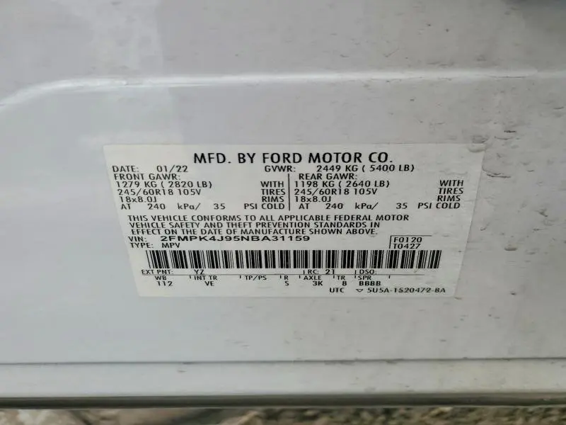 2022 FORD EDGE SEL  