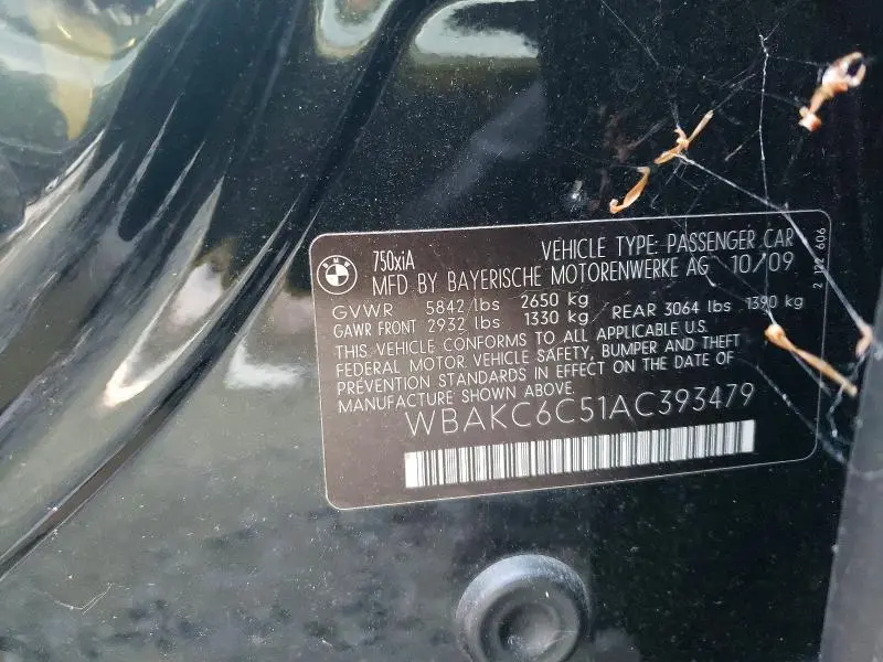 2010 BMW 750 I XDRIVE  