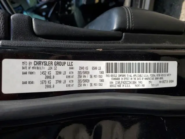 2012 JEEP GRAND CHEROKEE LAREDO  