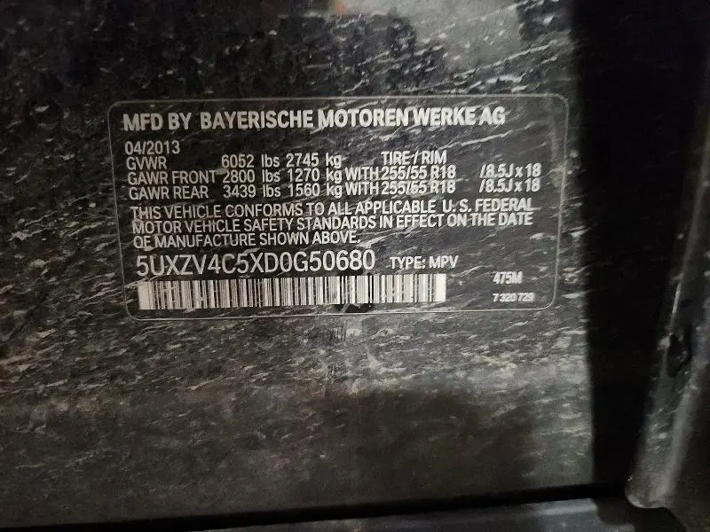 2013 BMW X5 XDRIVE35I  