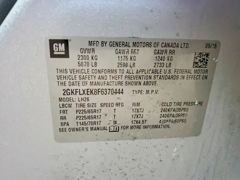 2015 GMC TERRAIN SLT  