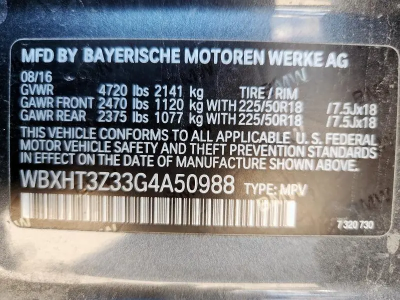 2016 BMW X1 XDRIVE28I  