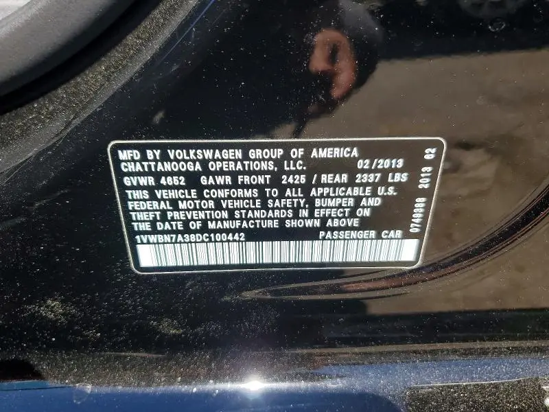 2013 VOLKSWAGEN PASSAT SE  