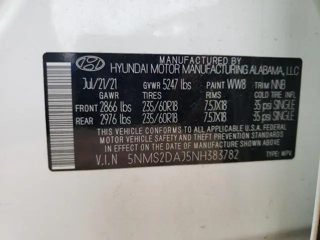 2022 HYUNDAI SANTA FE SEL  