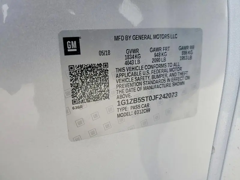 2018 CHEVROLET MALIBU LS  