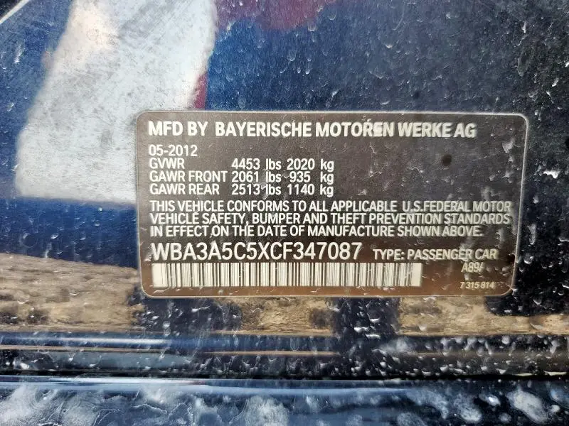 2012 BMW 328 I  
