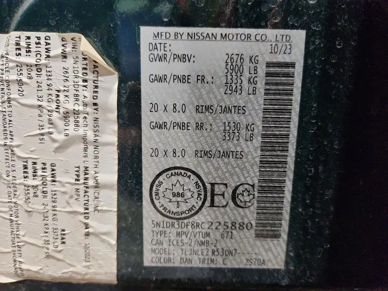 2024 NISSAN PATHFINDER PLATINUM  