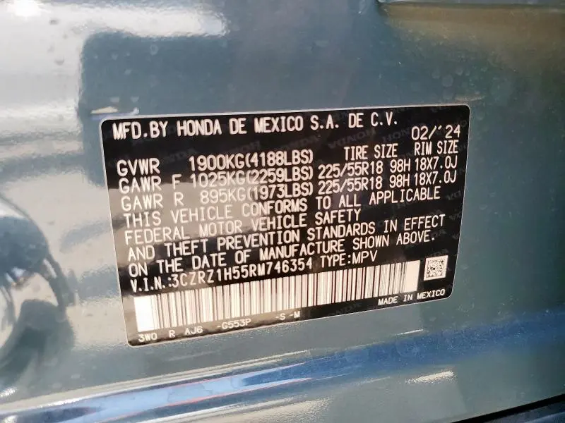 2024 HONDA HR-V SPORT  