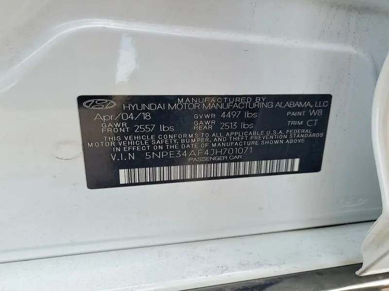 2018 HYUNDAI SONATA SPORT  