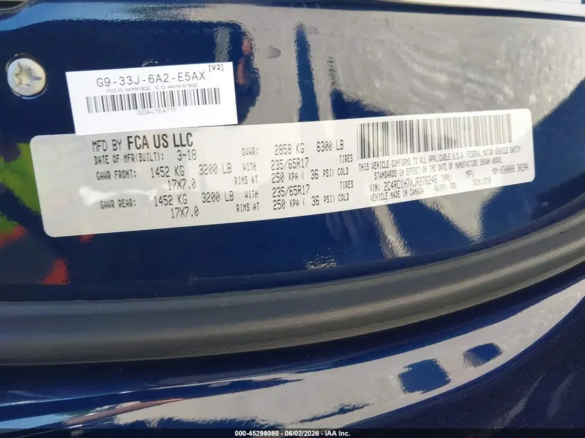 2018 CHRYSLER PACIFICA HYBRID TOURING PLUS