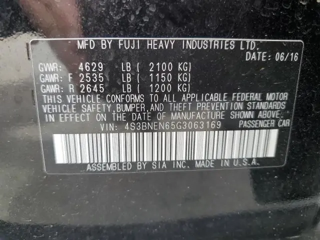 2016 SUBARU LEGACY 3.6R LIMITED  