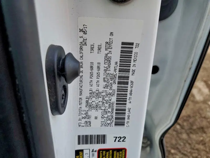 2017 TOYOTA TACOMA DOUBLE CAB  