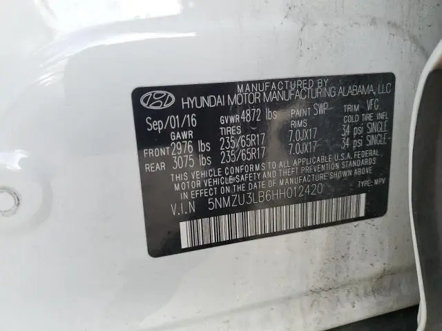 2017 HYUNDAI SANTA FE SPORT   