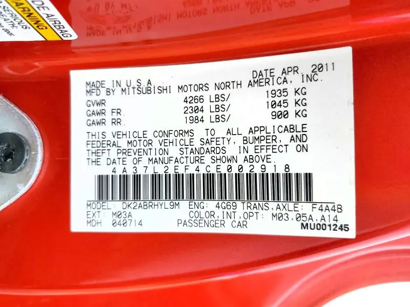 2012 MITSUBISHI ECLIPSE SPYDER GS  