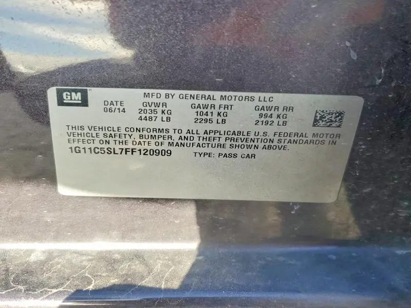 2015 CHEVROLET MALIBU 1LT  
