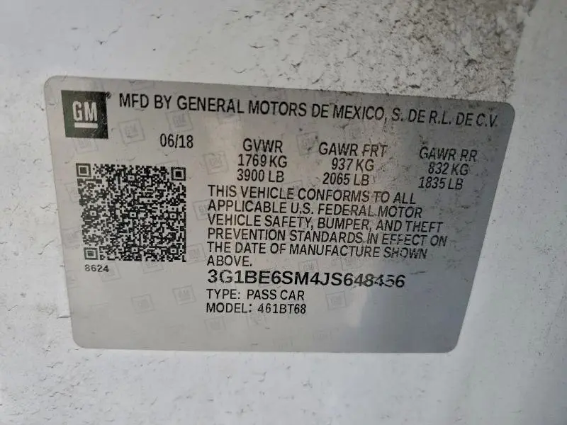 2018 CHEVROLET CRUZE LT  
