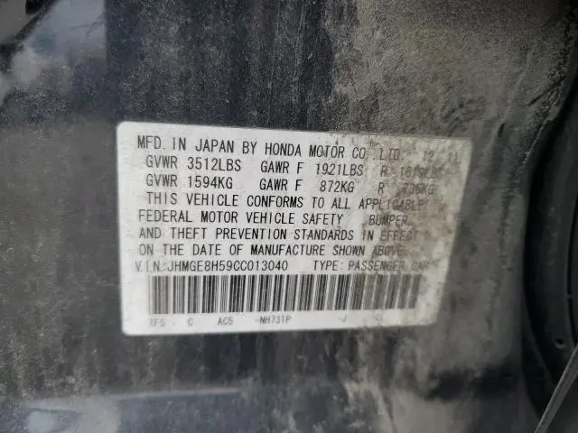 2012 HONDA FIT SPORT  