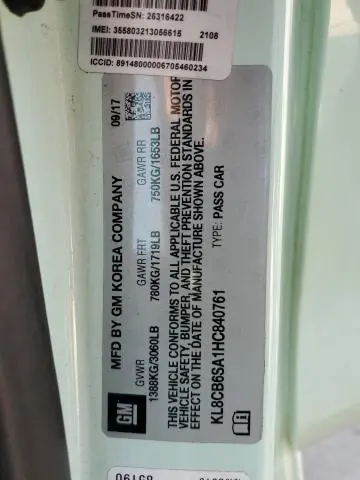 2017 CHEVROLET SPARK LS