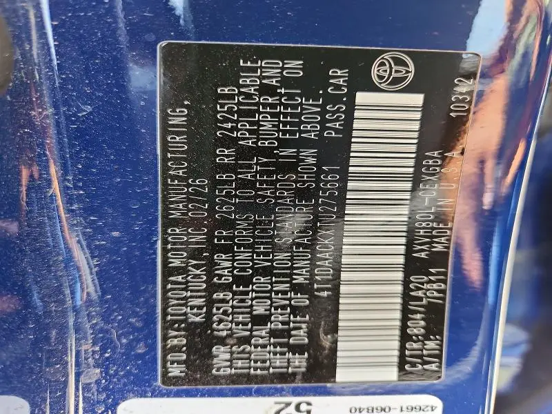 2026 TOYOTA CAMRY XLE  