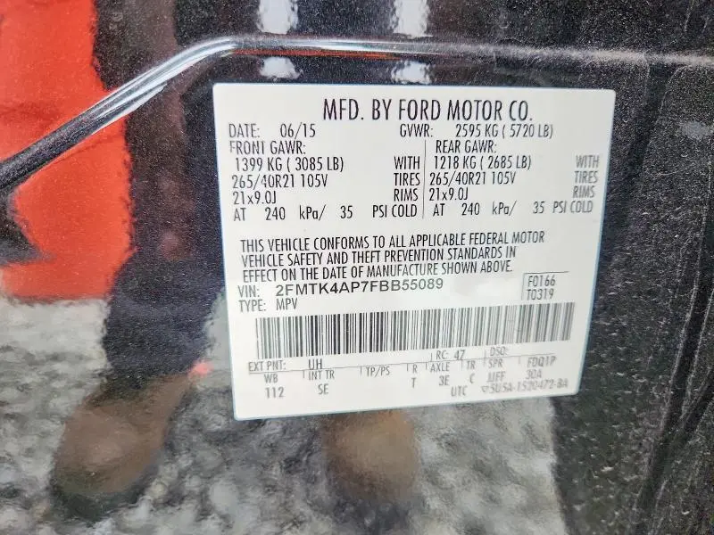 2015 FORD EDGE SPORT  