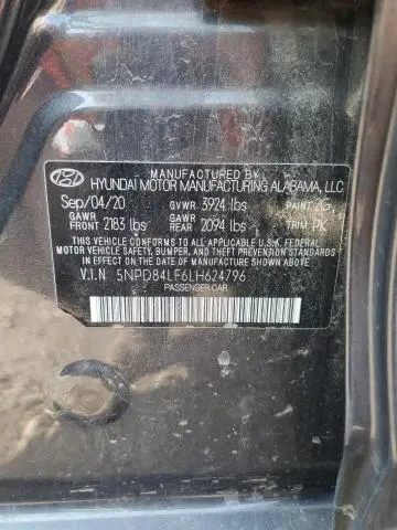 2020 HYUNDAI ELANTRA SEL  