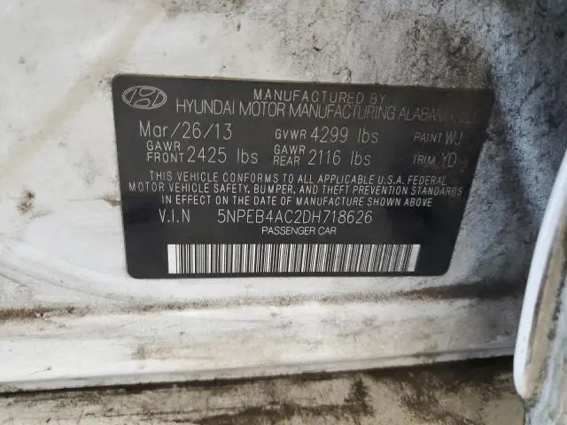 2013 HYUNDAI SONATA GLS  