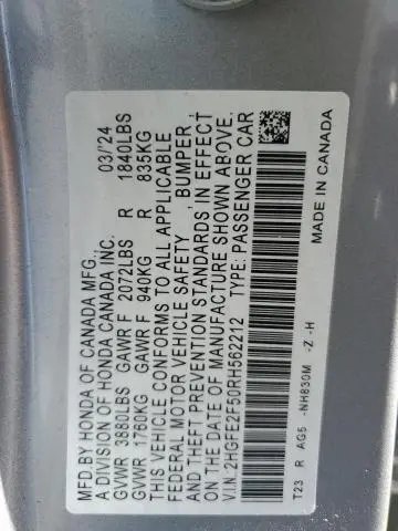 2024 HONDA CIVIC SPORT  