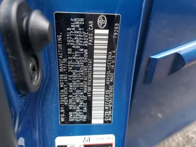 2017 TOYOTA CAMRY LE  