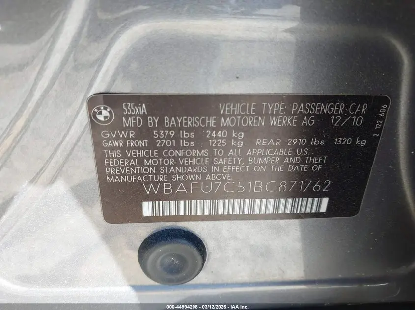 2011 BMW 535I XDRIVE