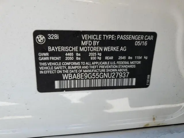 2016 BMW 328 I SULEV  