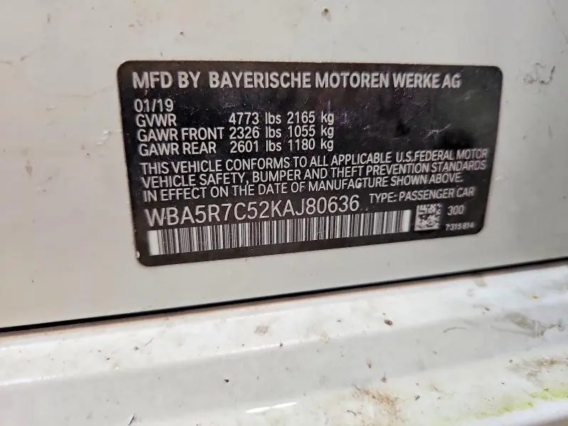 2019 BMW 330XI   