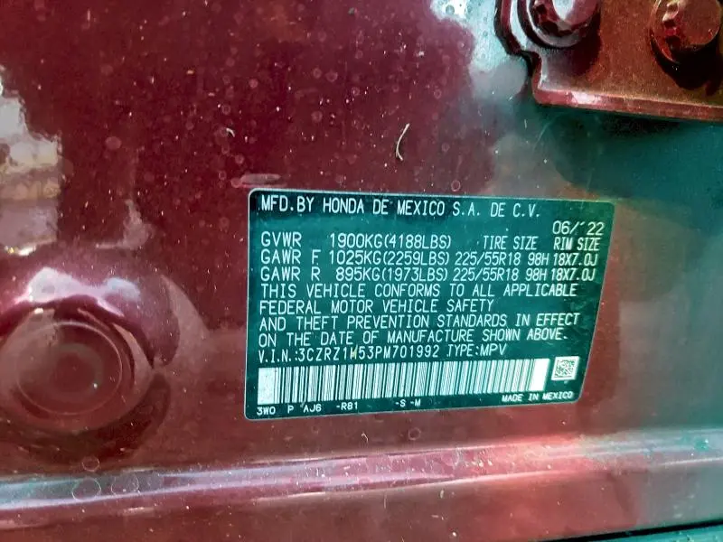 2023 HONDA HR-V SPORT  