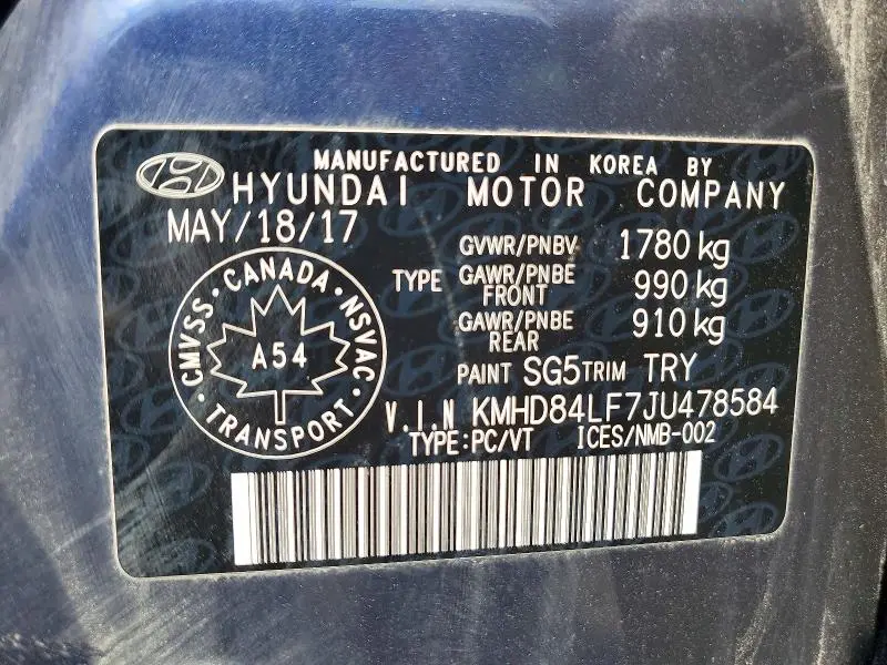 2018 HYUNDAI ELANTRA BASE  