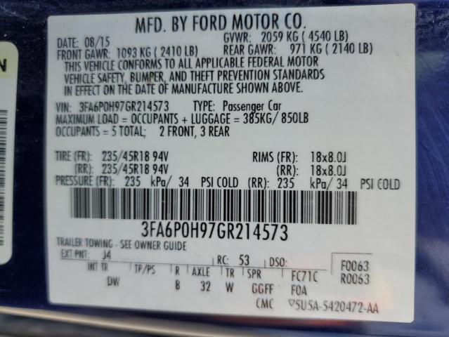 2016 FORD FUSION SE