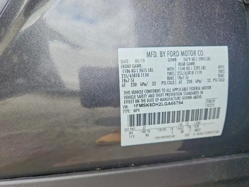2020 FORD EXPLORER XLT  
