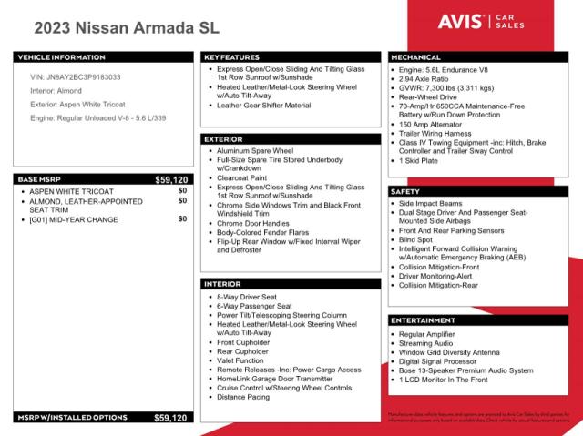 2023 NISSAN ARMADA SL