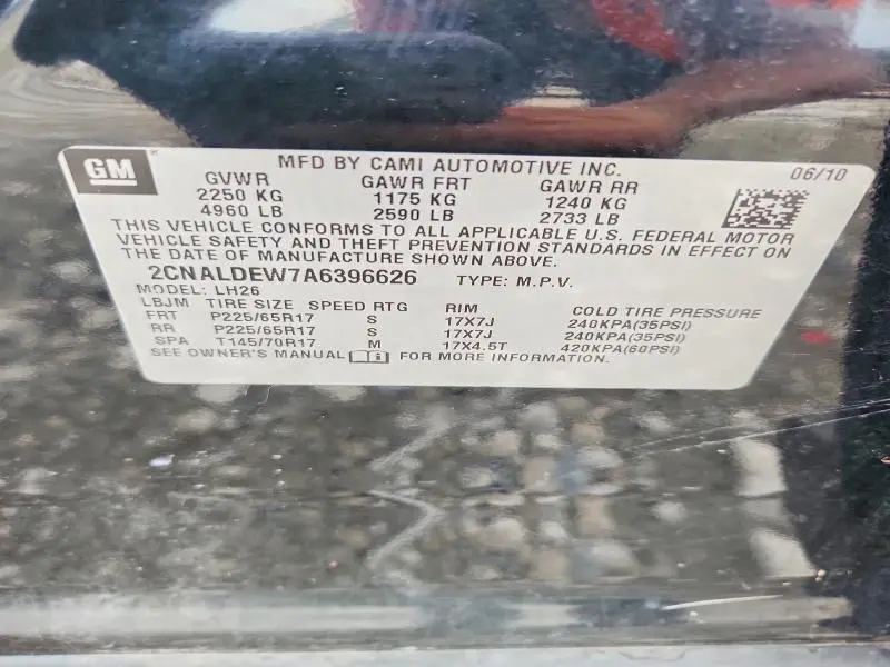 2010 CHEVROLET EQUINOX LT  