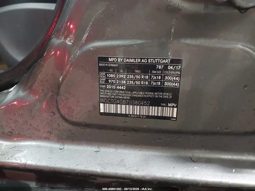 2018 MERCEDES-BENZ GLA 250 4MATIC