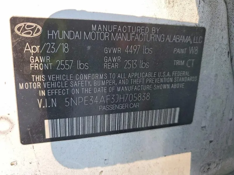 2018 HYUNDAI SONATA SPORT  