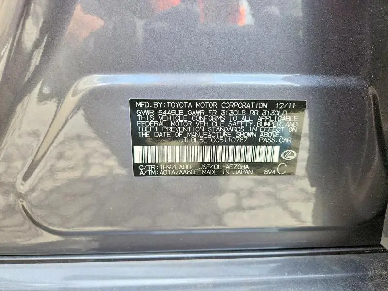 2012 LEXUS LS 460  