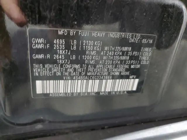 2016 SUBARU OUTBACK 2.5I LIMITED  